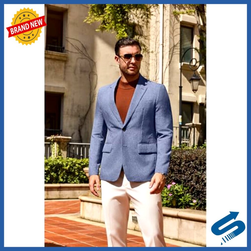 Lightweight Polyester Blazer Two Button Sport Coa… - image 5